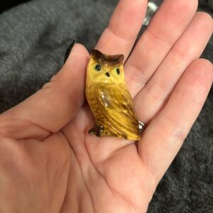🦉 Vintage Hagen-Renaker Miniature Owl Figurine – Hand-Painted California Pottery